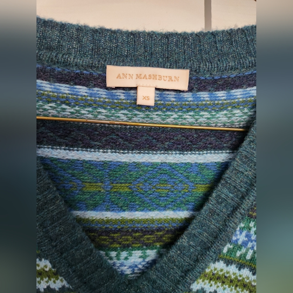 Ann Mashburn Giselle Fairisle Swearer XS - Picture 5 of 11